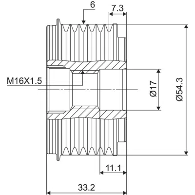 Sistem roata libera, generator VALEO 588015