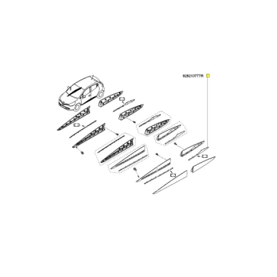 Elemente decorative/protectie, portiera ORIGINAL RENAULT 82 82 137 77R