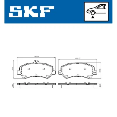 Set placute frana SKF VKBP 80317