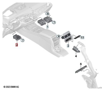 Grilă de aer proaspăt, partea șoferului ORIGINAL BMW 64225A4F823