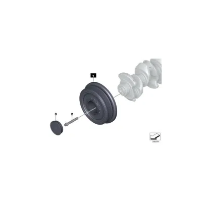Fulie curea, arbore cotit ORIGINAL BMW 11237823191
