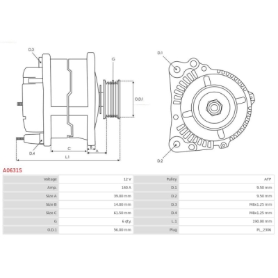 Generator / Alternator AS-PL A0631S