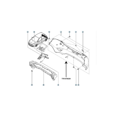 Bara de protectie ORIGINAL RENAULT 7701479250