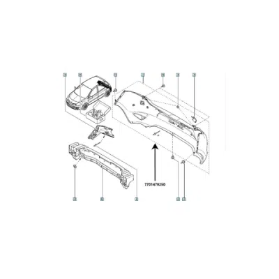 Bara de protectie ORIGINAL RENAULT 7701479250