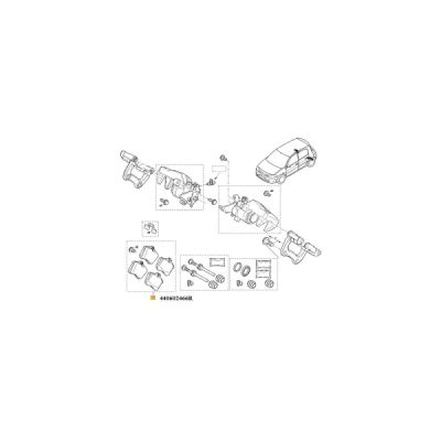 Set placute frana ORIGINAL RENAULT 440602466R