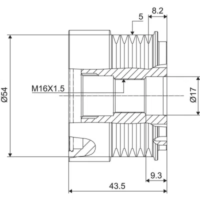 Sistem roata libera, generator VALEO 588007