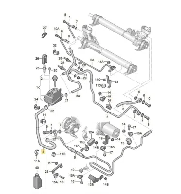 Furtun pompa-vas ulei servodirectie ORIGINAL VW GROUP 1J0422887T