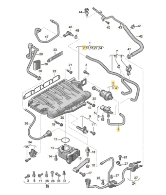Actuator vacum galerie admisie ORIGINAL VW GROUP 06J198514A