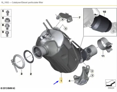 Filtru particule [EU6] ORIGINAL BMW 18308581684