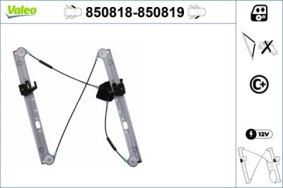 Mecanism actionare geam VALEO 850818