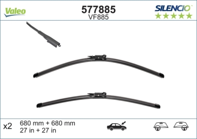 Set stergatoare parbriz SILENCIO VALEO 577885