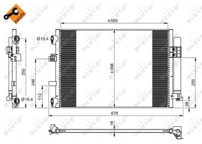 Condensator, climatizare NRF 350210