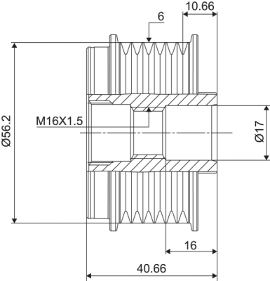 Sistem roata libera, generator VALEO 588010