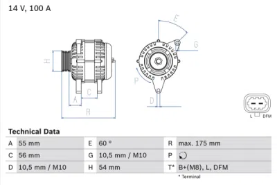 Generator / Alternator BOSCH 0 986 049 020