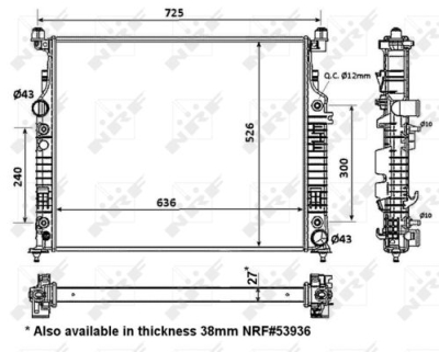 Radiator, racire motor NRF 56074