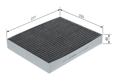 Filtru habitaclu cu carbon activ BOSCH 1 987 435 619