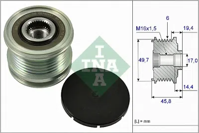 Sistem roata libera, generator INA 535 0168 10