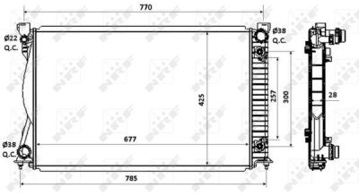 Radiator, racire motor NRF 58360