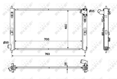 Radiator, racire motor NRF 53906