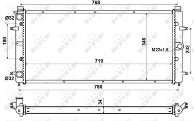 Radiator, racire motor NRF 509514