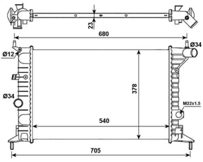 Radiator, racire motor NRF 509516