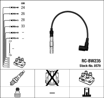 Set cablaj aprinder NGK 0579