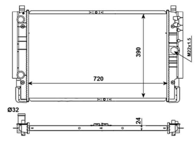 Radiator, racire motor NRF 509515