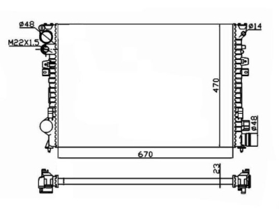 Radiator, racire motor NRF 58958A