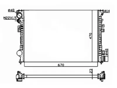 Radiator, racire motor NRF 58958A