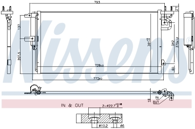 Condensator, climatizare NISSENS 940764