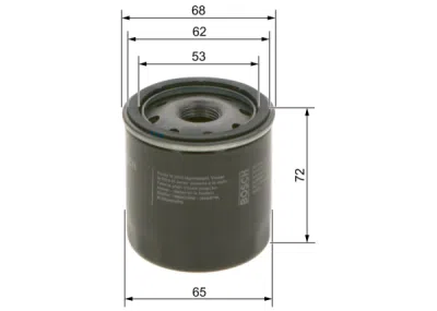 Filtru ulei BOSCH 0 986 452 028