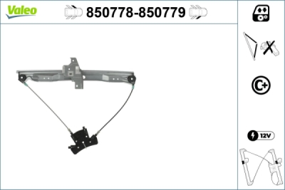 Mecanism actionare geam VALEO 850778