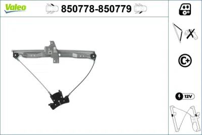 Mecanism actionare geam VALEO 850778