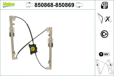 Mecanism actionare geam VALEO 850868