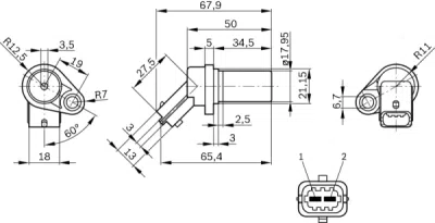 Senzor impulsuri, arbore cotit BOSCH 0 261 210 151