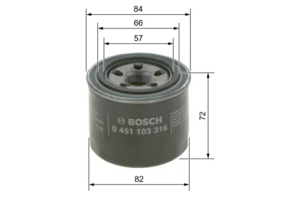 Filtru ulei BOSCH 0 451 103 316