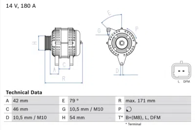 Generator / Alternator BOSCH 0 986 080 660
