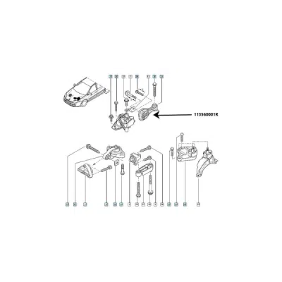 Suport motor ORIGINAL RENAULT 11 35 600 01R