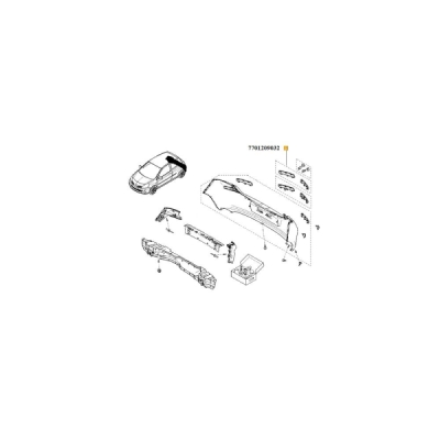 Set bandouri bara spate pentru model fara senzori de parcare ORIGINAL RENAULT 7701209032