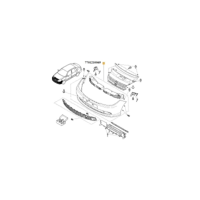 Bara fata symbol thalia ORIGINAL RENAULT 7701210069