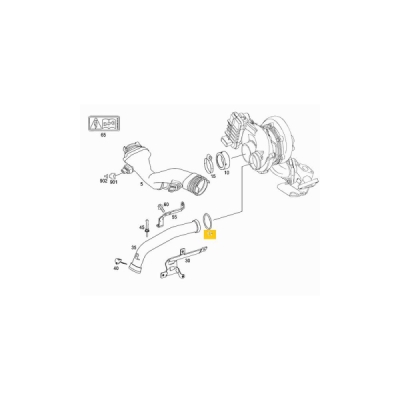 Inel etansare ORIGINAL MERCEDES A014 997 6445