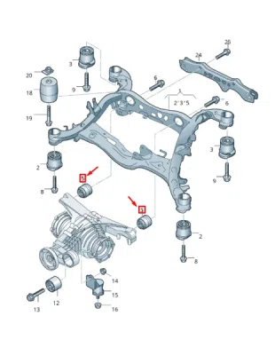 Bucsa diferential axa spate [spre spate] ORIGINAL VW GROUP 4M0599257R
