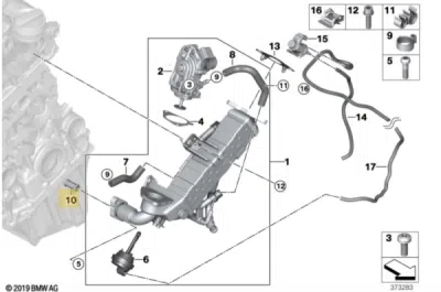 Cuplaj conducta lichid racire ORIGINAL BMW 11717799853