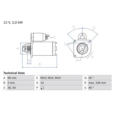 Demaror BOSCH 0 986 029 090