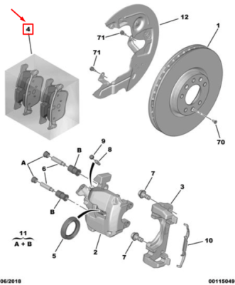 Set placute frana ORIGINAL PSA PE1678168480