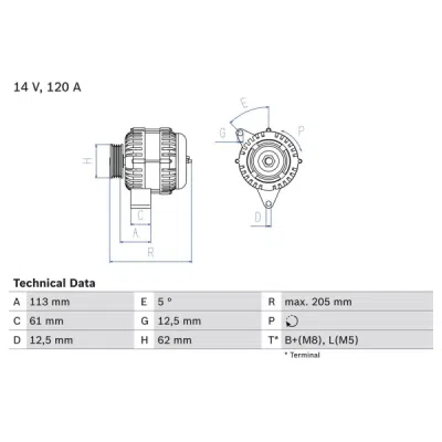 Generator / Alternator BOSCH 0 986 049 530