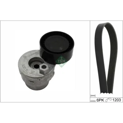 Set curea transmisie cu caneluri INA 529 0009 10
