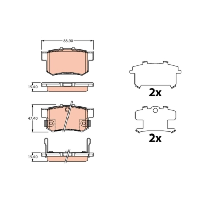 Set placute frana TRW GDB3516