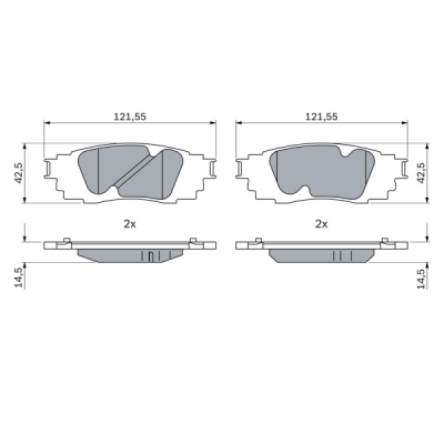 Set placute frana BOSCH 0 986 424 912
