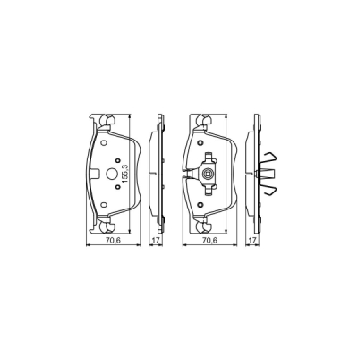 Set placute frana BOSCH 0 986 494 696